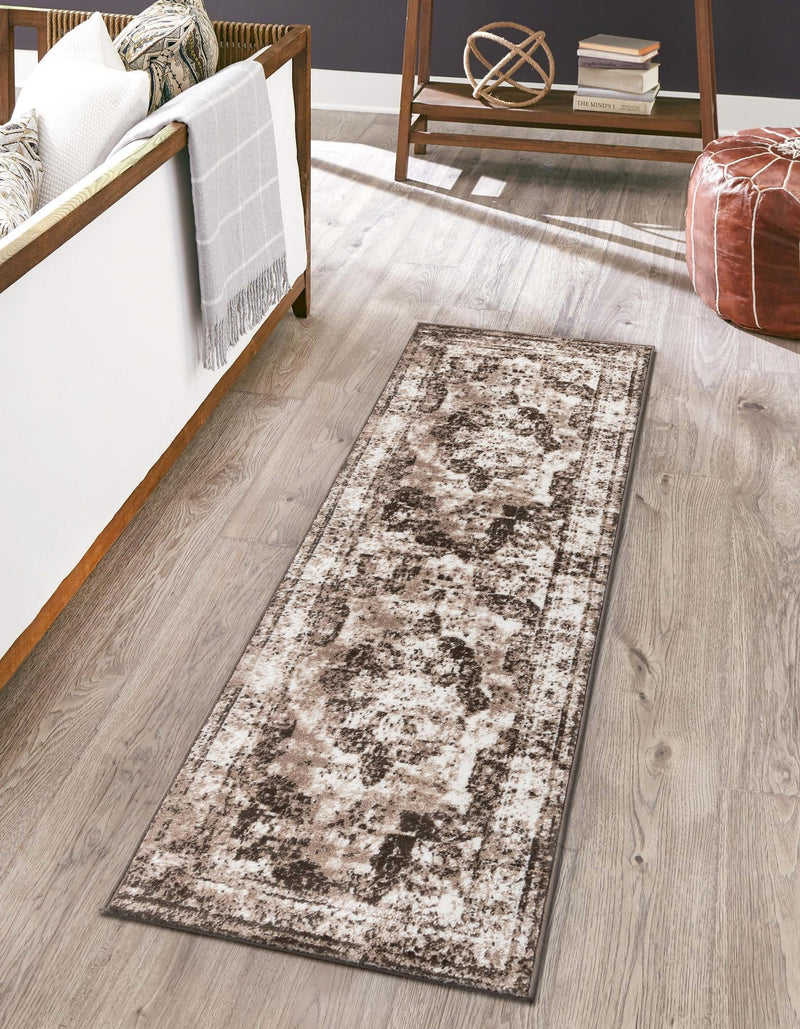 Riviera Elegance Collection Area Rug - Menton (Light Brown) Runner Light Brown lifestyle 0