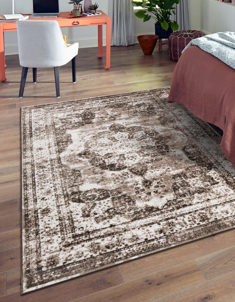 Riviera Elegance Collection Area Rug - Menton (Light Brown) Rectangle Light Brown lifestyle 0