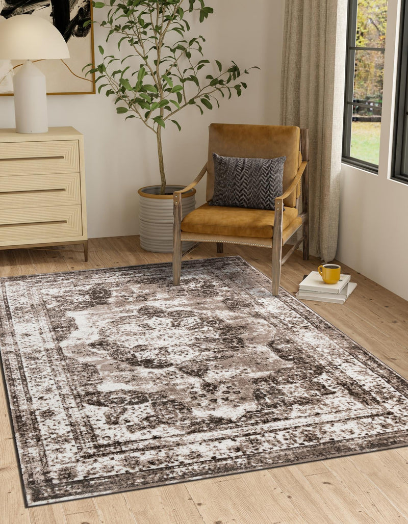 Riviera Elegance Collection Area Rug - Menton (Light Brown) Rectangle Light Brown lifestyle 20