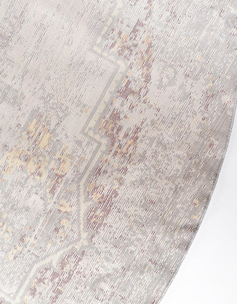Lagoon Luxe Collection Area Rug - Seastar Round Gray lifestyle 30