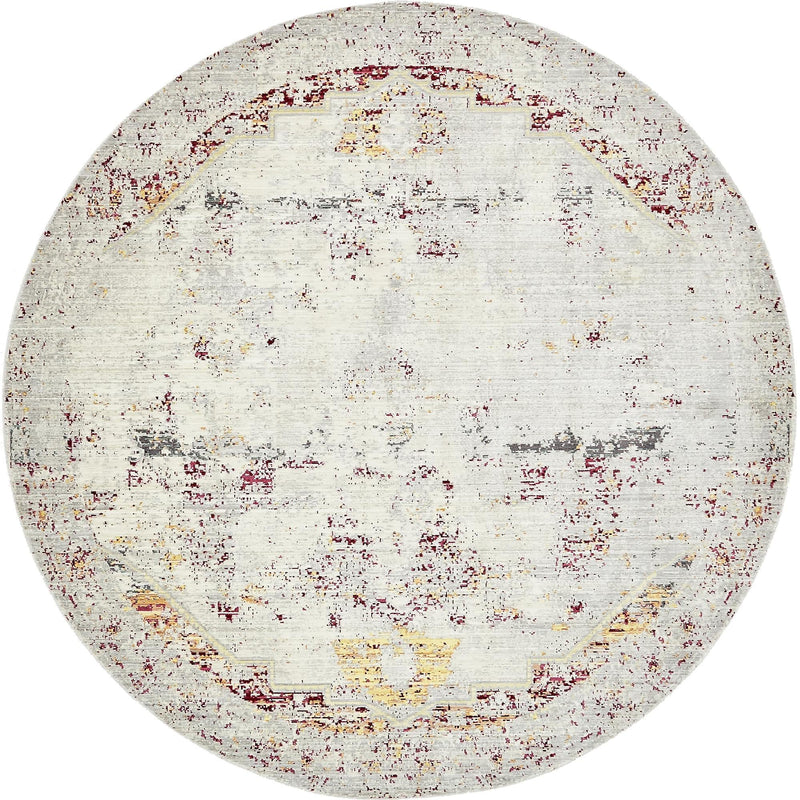 Lagoon Luxe Collection Area Rug - Seastar Round Gray lifestyle 12