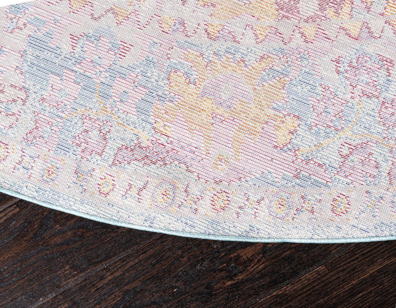 Lagoon Luxe Collection Area Rug - Oyster Round Beige lifestyle 26
