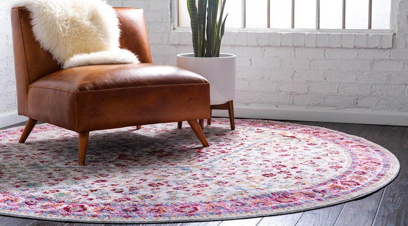 Lagoon Luxe Collection Area Rug - Coastline Round Gray lifestyle 15