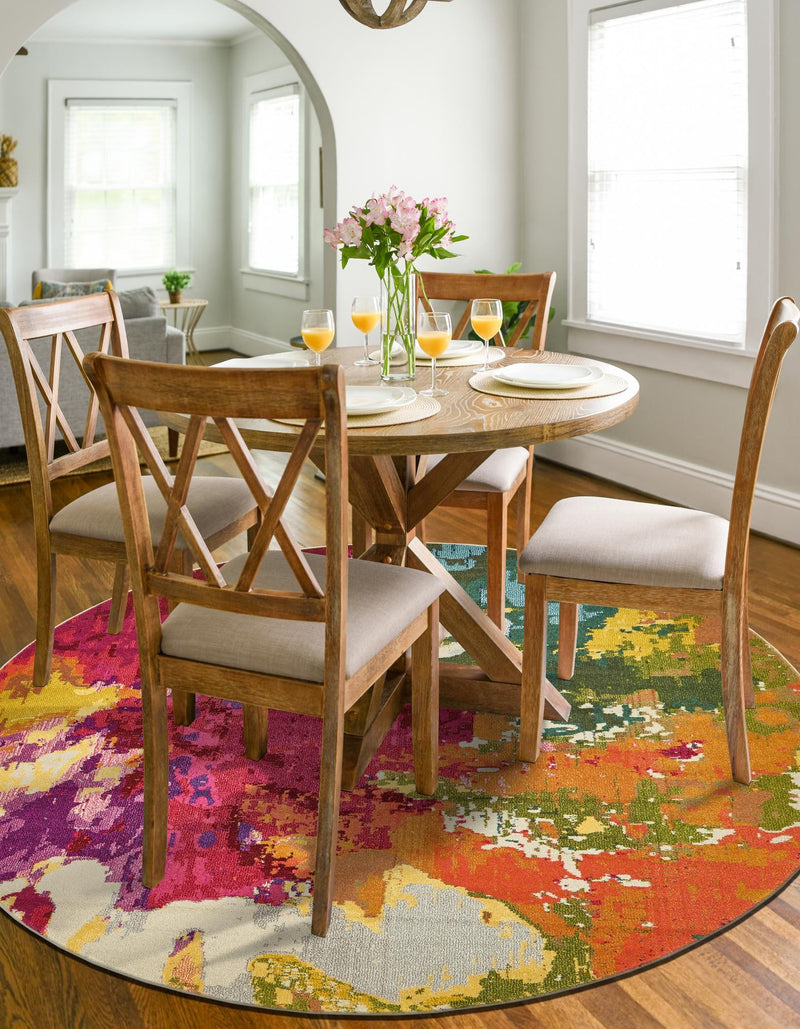 Marrakesh Elegance Collection Area Rug - Palais Round Multi lifestyle 33