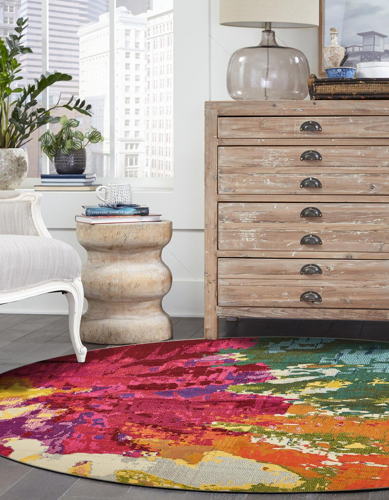 Marrakesh Elegance Collection Area Rug - Palais Round Multi lifestyle 35