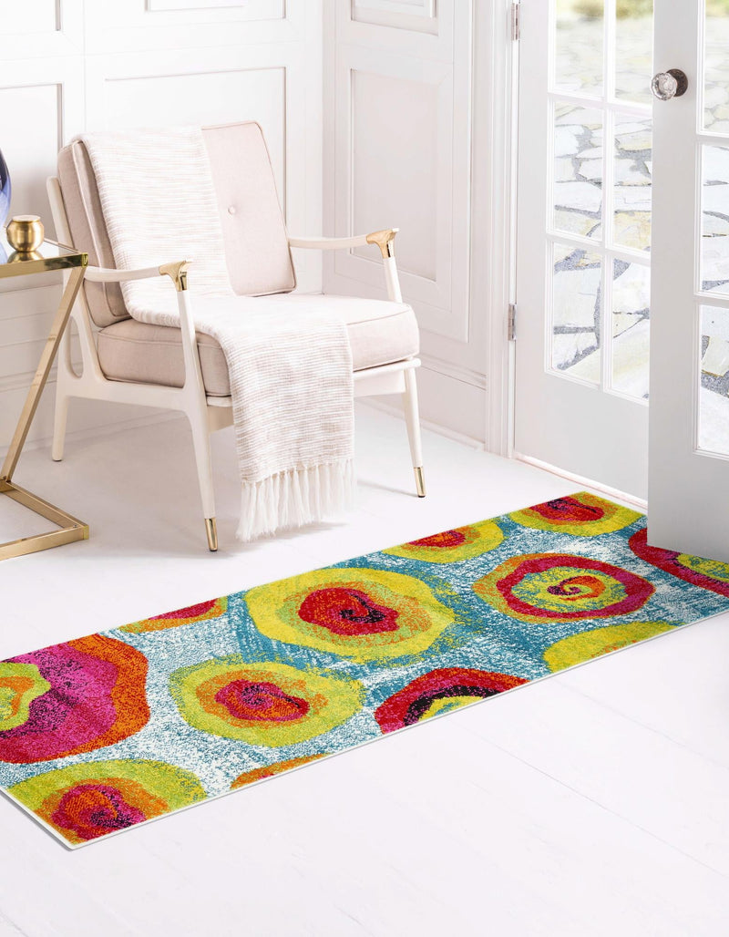 Venetian Elegance Collection Area Rug - Giudecca Runner Blue lifestyle 16