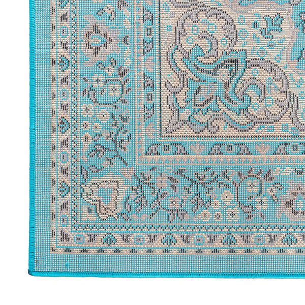 Tabriz Tapestry Collection Area Rug - Azerbaijan (Turquoise) Rectangle Turquoise lifestyle 10