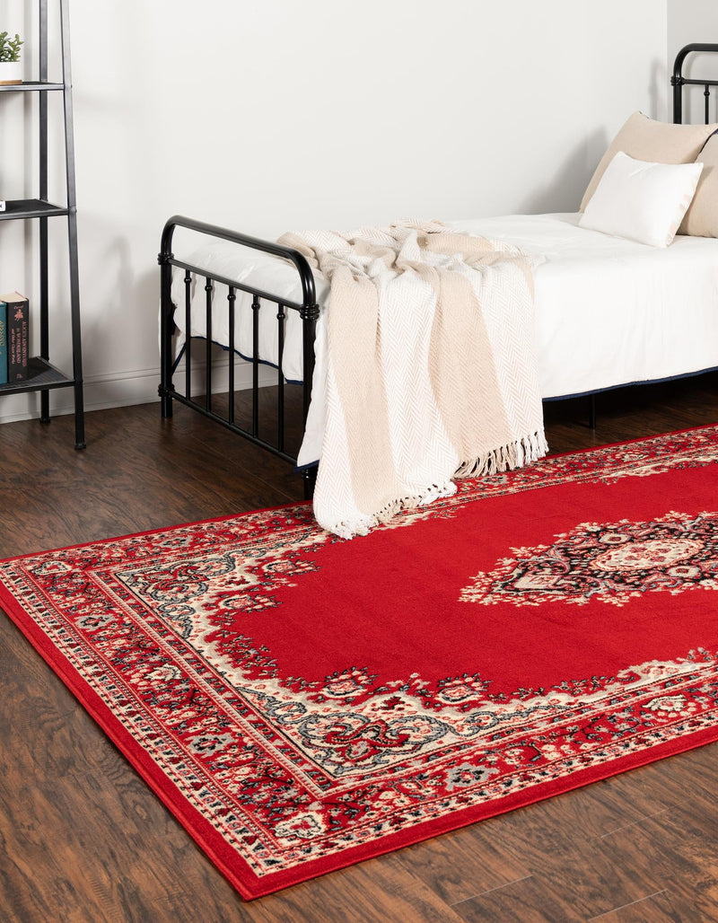 Tabriz Tapestry Collection Area Rug - Azerbaijan (Red) Rectangle Red lifestyle 3
