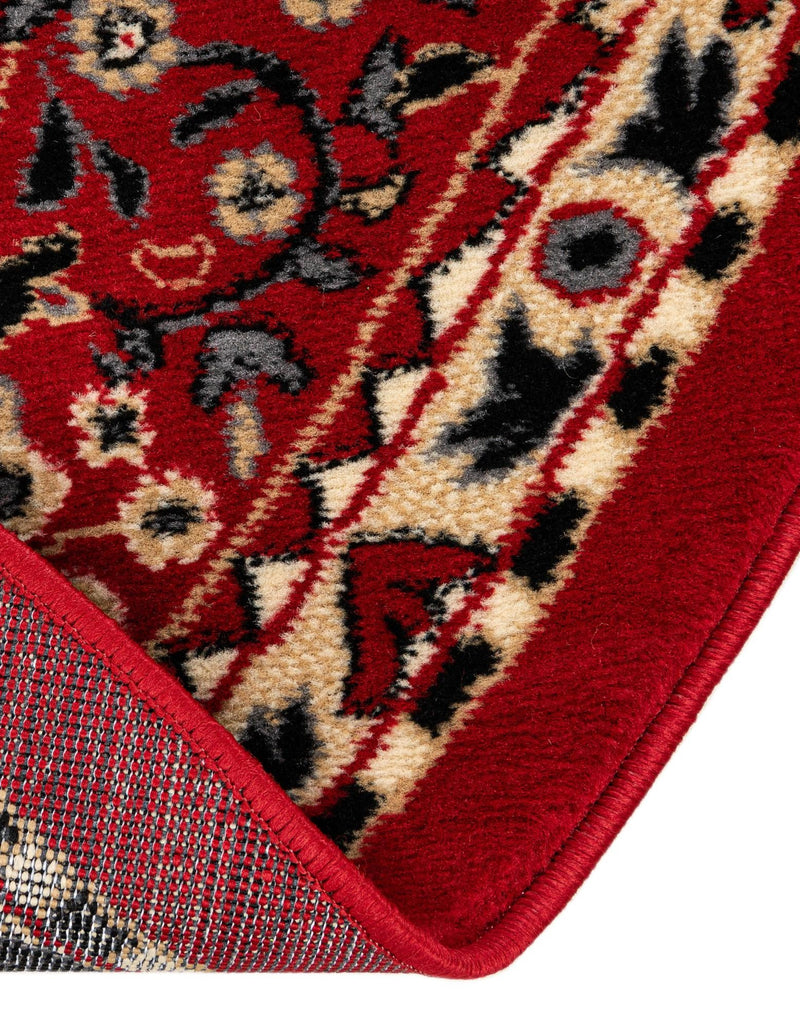 Tabriz Tapestry Collection Area Rug - Azerbaijan (Red) Round Red lifestyle 34