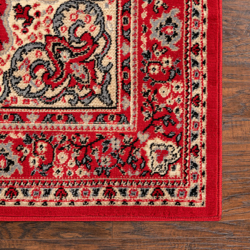 Tabriz Tapestry Collection Area Rug - Azerbaijan (Red) Square Red lifestyle 13