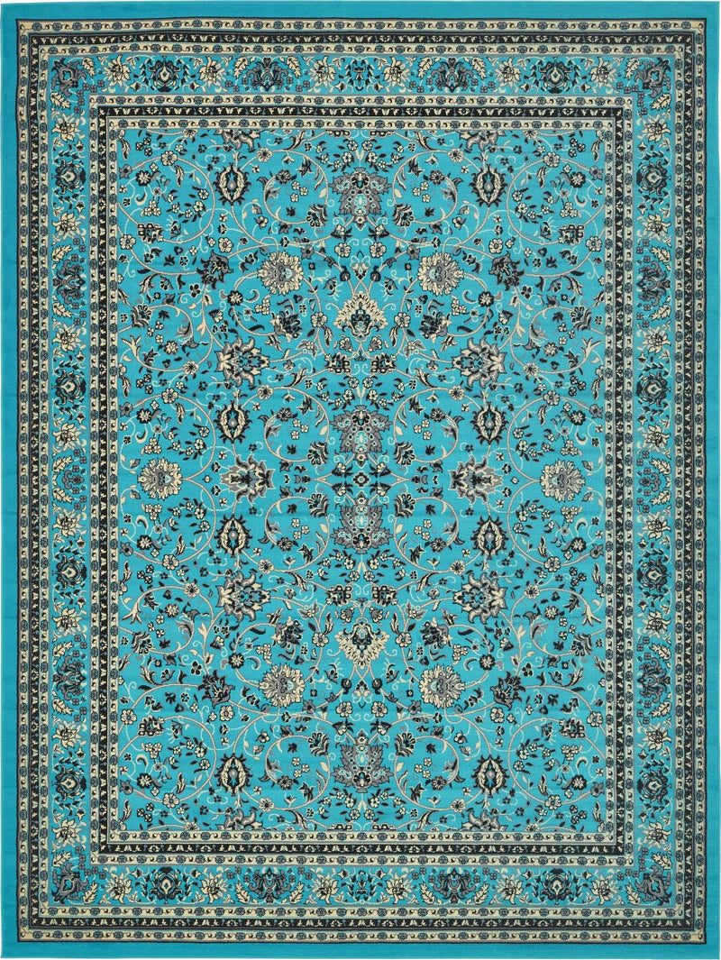Isfahan Elegance Collection Area Rug - Naghsh-e Jahan (Turquoise) Rectangle Turquoise Main