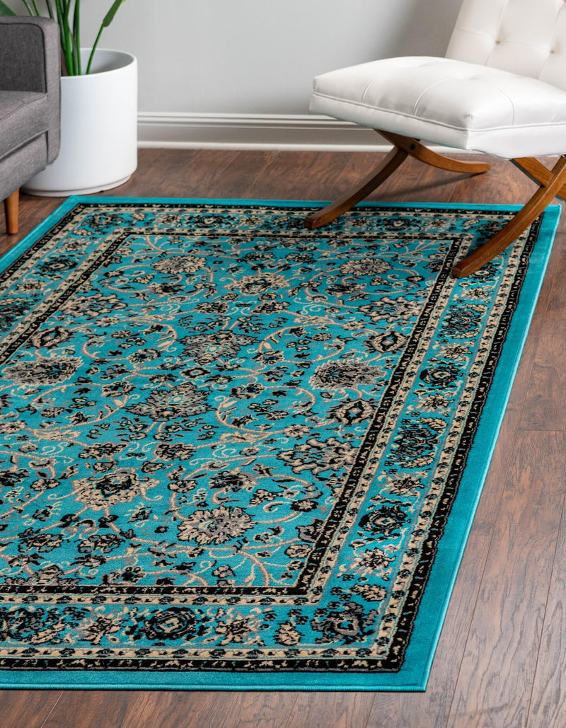 Isfahan Elegance Collection Area Rug - Naghsh-e Jahan (Turquoise) Rectangle Turquoise lifestyle 2