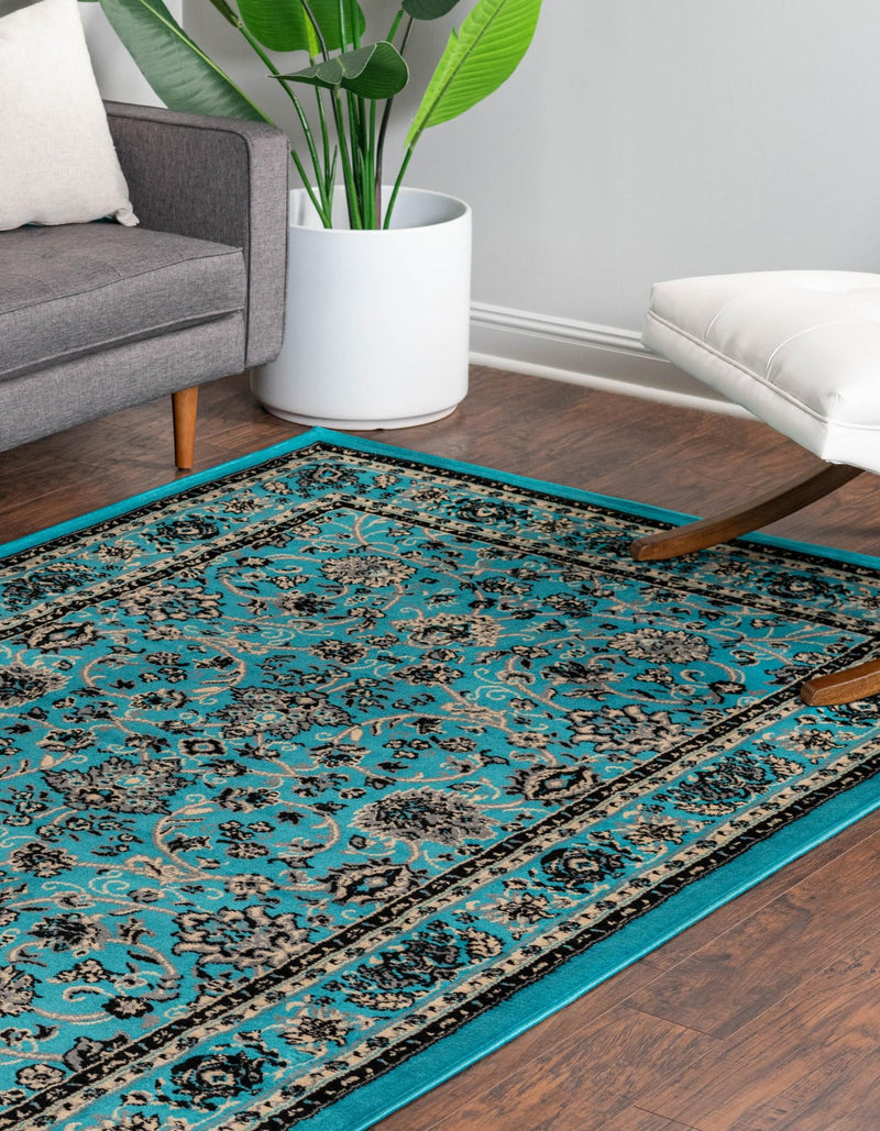 Isfahan Elegance Collection Area Rug - Naghsh-e Jahan (Turquoise) Rectangle Turquoise lifestyle 3