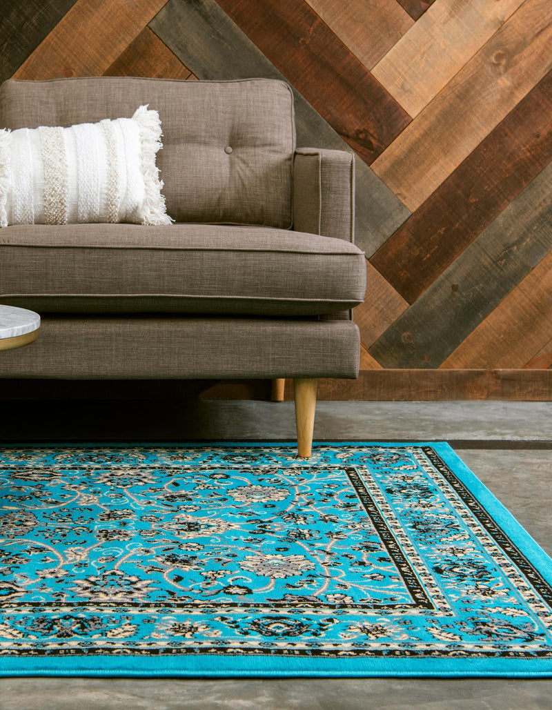 Isfahan Elegance Collection Area Rug - Naghsh-e Jahan (Turquoise) Rectangle Turquoise lifestyle 4