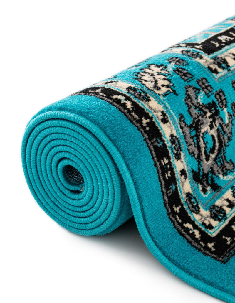 Isfahan Elegance Collection Area Rug - Naghsh-e Jahan (Turquoise) Rectangle Turquoise lifestyle 12