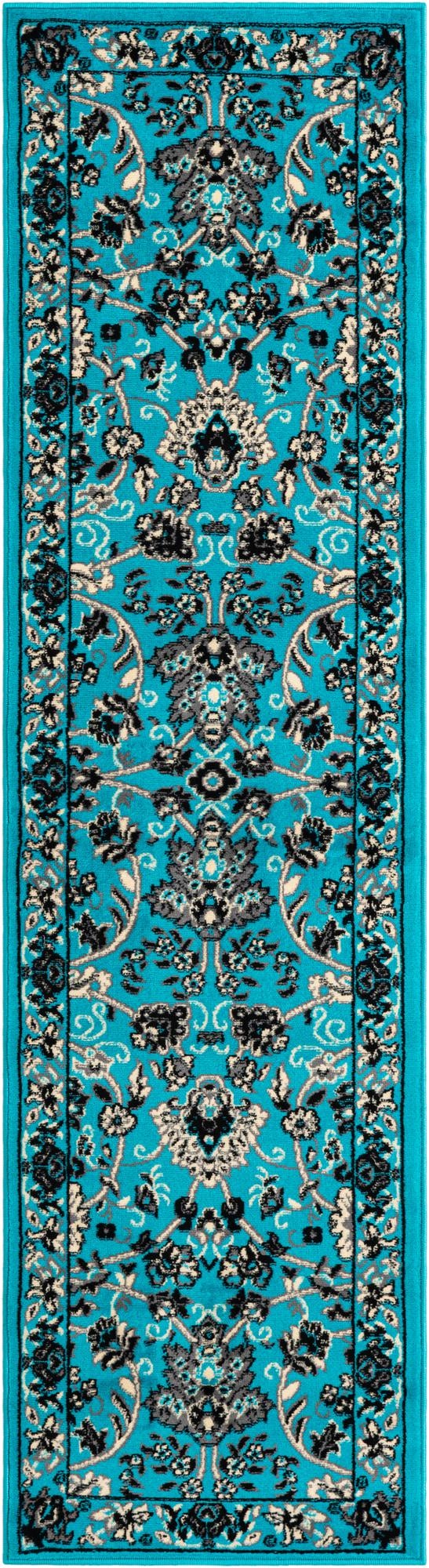 Isfahan Elegance Collection Area Rug - Naghsh-e Jahan (Turquoise) Runner Turquoise lifestyle 18