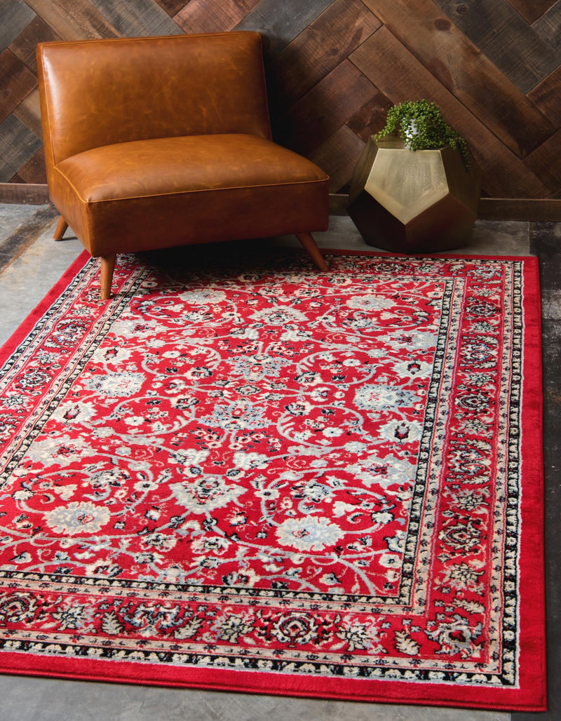 Isfahan Elegance Collection Area Rug - Naghsh-e Jahan (Red) Rectangle Red lifestyle 2