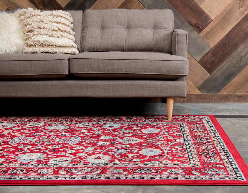 Isfahan Elegance Collection Area Rug - Naghsh-e Jahan (Red) Rectangle Red lifestyle 4