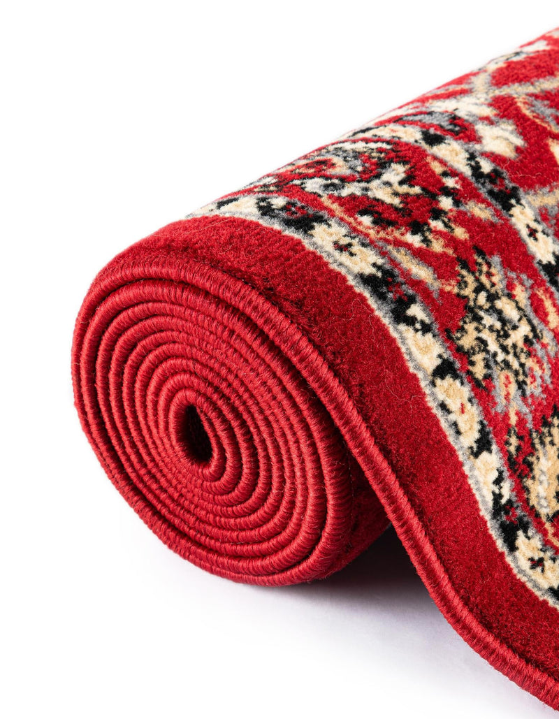 Isfahan Elegance Collection Area Rug - Naghsh-e Jahan (Red) Rectangle Red lifestyle 11