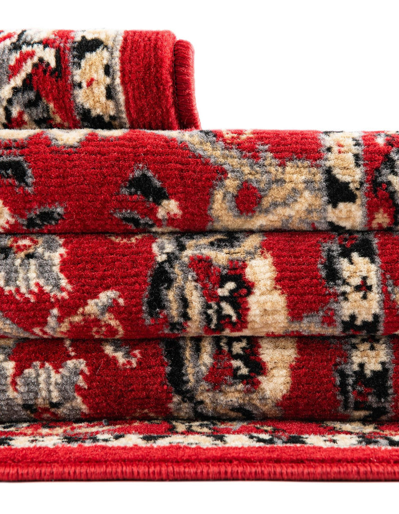 Isfahan Elegance Collection Area Rug - Naghsh-e Jahan (Red) Rectangle Red lifestyle 13
