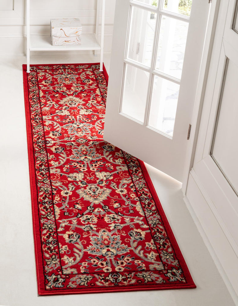 Isfahan Elegance Collection Area Rug - Naghsh-e Jahan (Red) Runner Red lifestyle 16