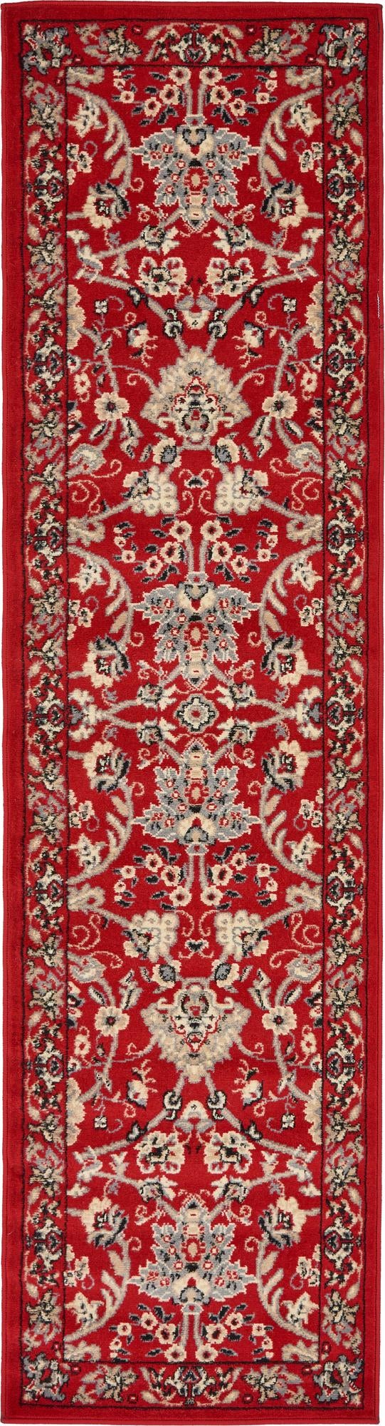 Isfahan Elegance Collection Area Rug - Naghsh-e Jahan (Red) Runner Red lifestyle 13