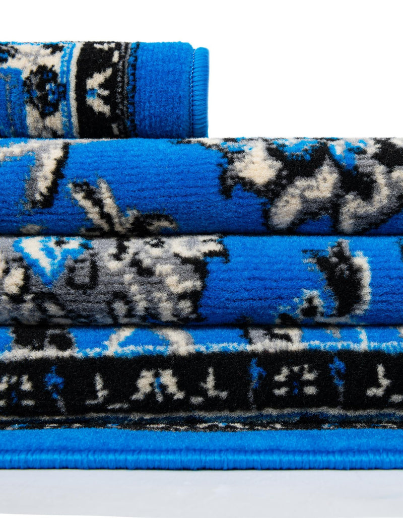 Isfahan Elegance Collection Area Rug - Naghsh-e Jahan (Dark Blue) Rectangle Dark Blue lifestyle 13