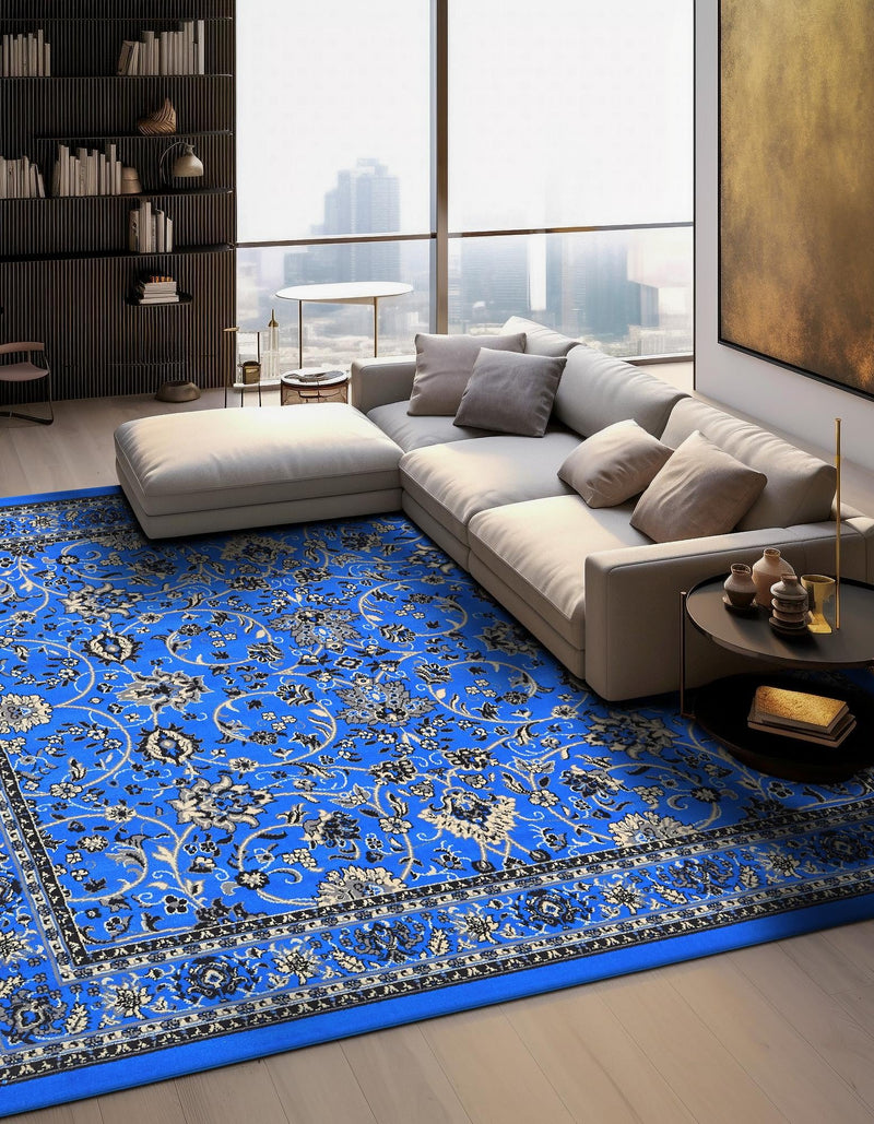 Isfahan Elegance Collection Area Rug - Naghsh-e Jahan (Dark Blue) Square Dark Blue lifestyle 18