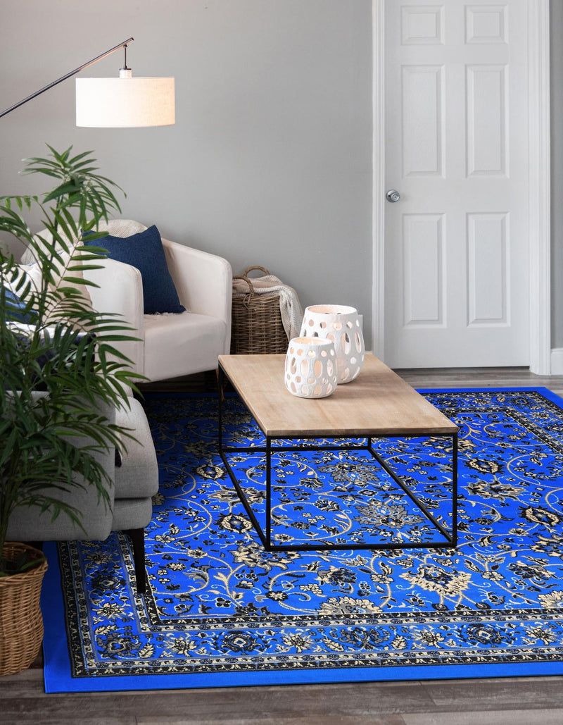 Isfahan Elegance Collection Area Rug - Naghsh-e Jahan (Dark Blue) Square Dark Blue lifestyle 21
