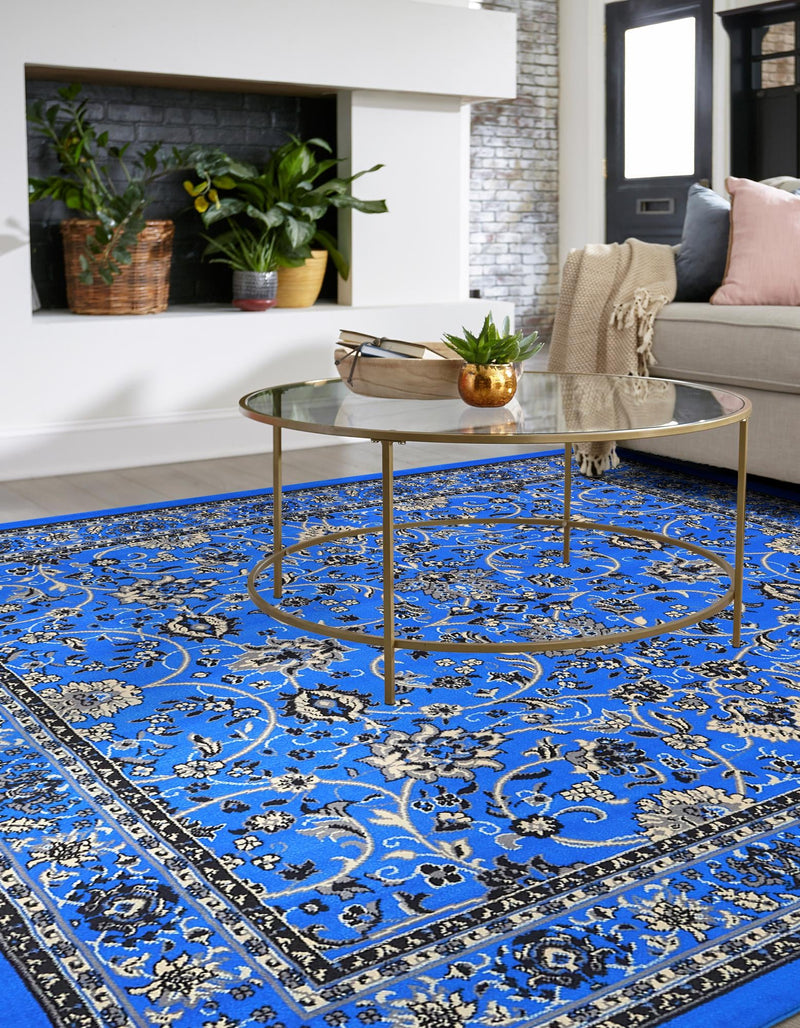 Isfahan Elegance Collection Area Rug - Naghsh-e Jahan (Dark Blue) Square Dark Blue lifestyle 31
