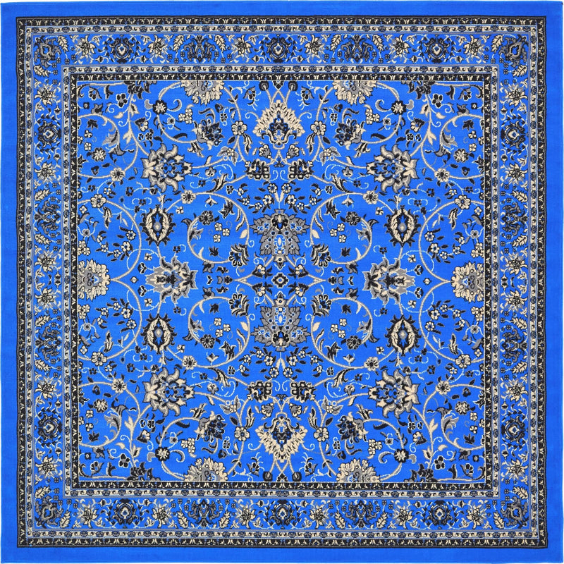 Isfahan Elegance Collection Area Rug - Naghsh-e Jahan (Dark Blue) Square Dark Blue lifestyle 15