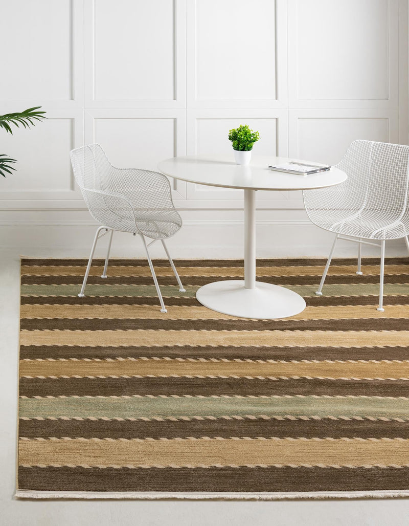 Zagros Oasis Collection Area Rug - Behbahan Square Brown lifestyle 35