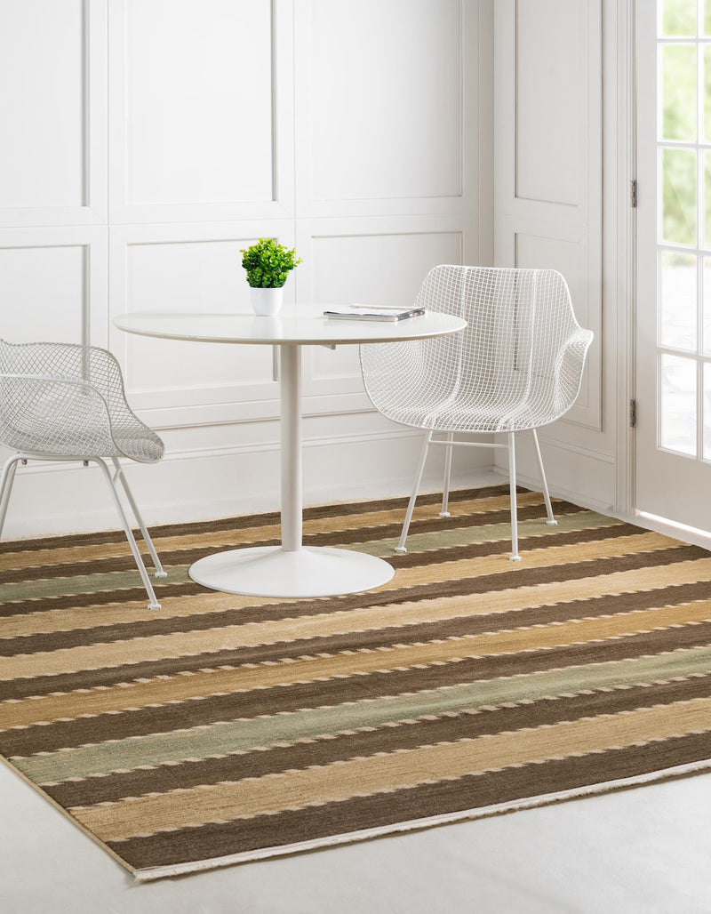 Zagros Oasis Collection Area Rug - Behbahan Square Brown lifestyle 42