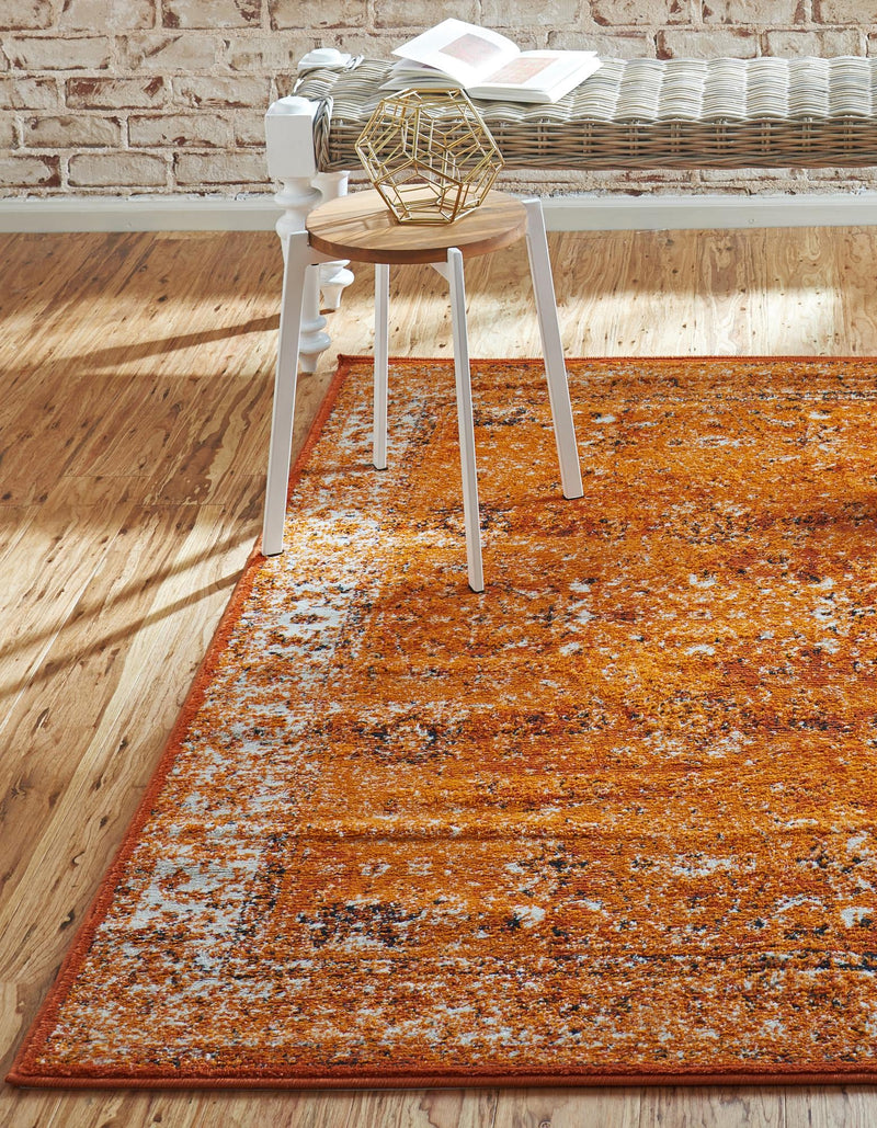 Ankara Elegance Collection Area Rug - Ephesus (Terracotta and White) Rectangle Terracotta and White lifestyle 5