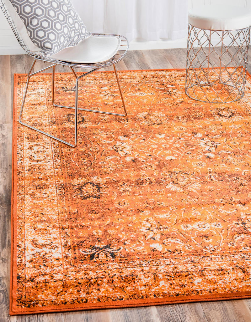 Ankara Elegance Collection Area Rug - Ephesus (Terracotta and White) Rectangle Terracotta and White lifestyle 4