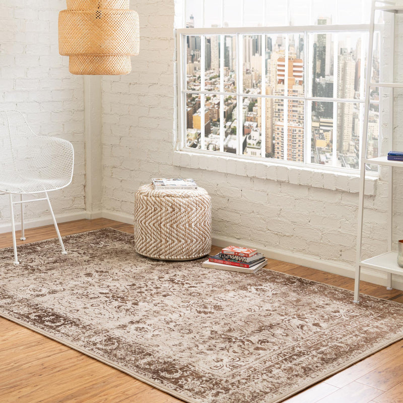 Ankara Elegance Collection Area Rug - Ephesus (Cream) Rectangle Cream lifestyle 4