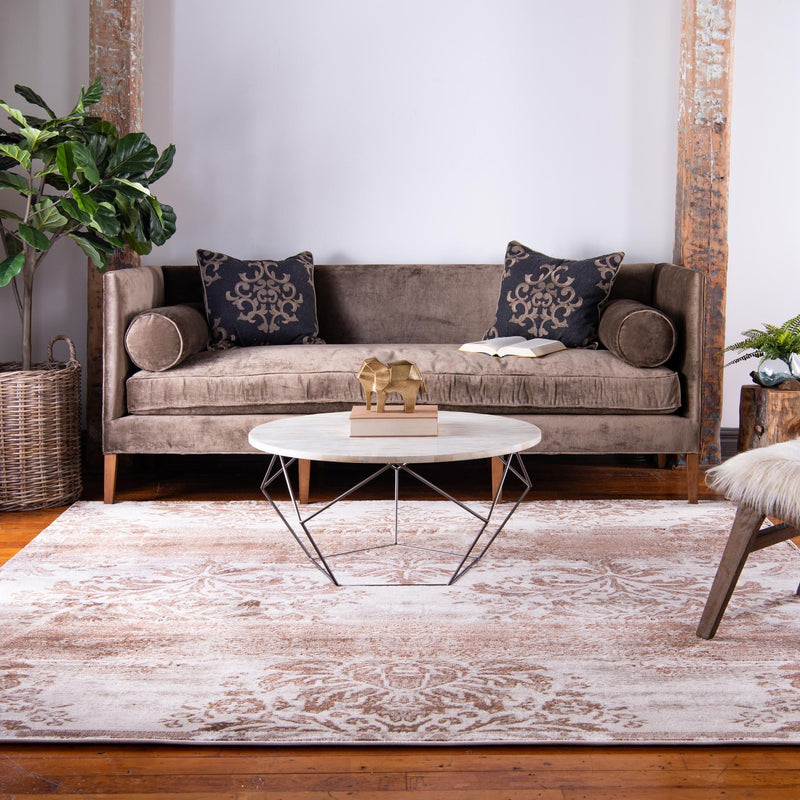 Andes Summit Collection Area Rug - Cotopaxi Square Dark Beige lifestyle 18