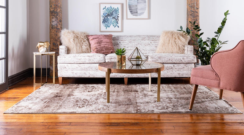 Andes Summit Collection Area Rug - Cotopaxi Rectangle Dark Beige lifestyle 4