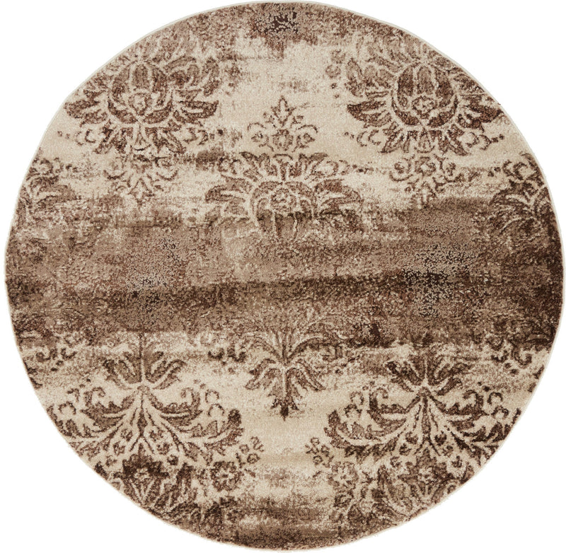 Andes Summit Collection Area Rug - Cotopaxi Round Dark Beige lifestyle 16