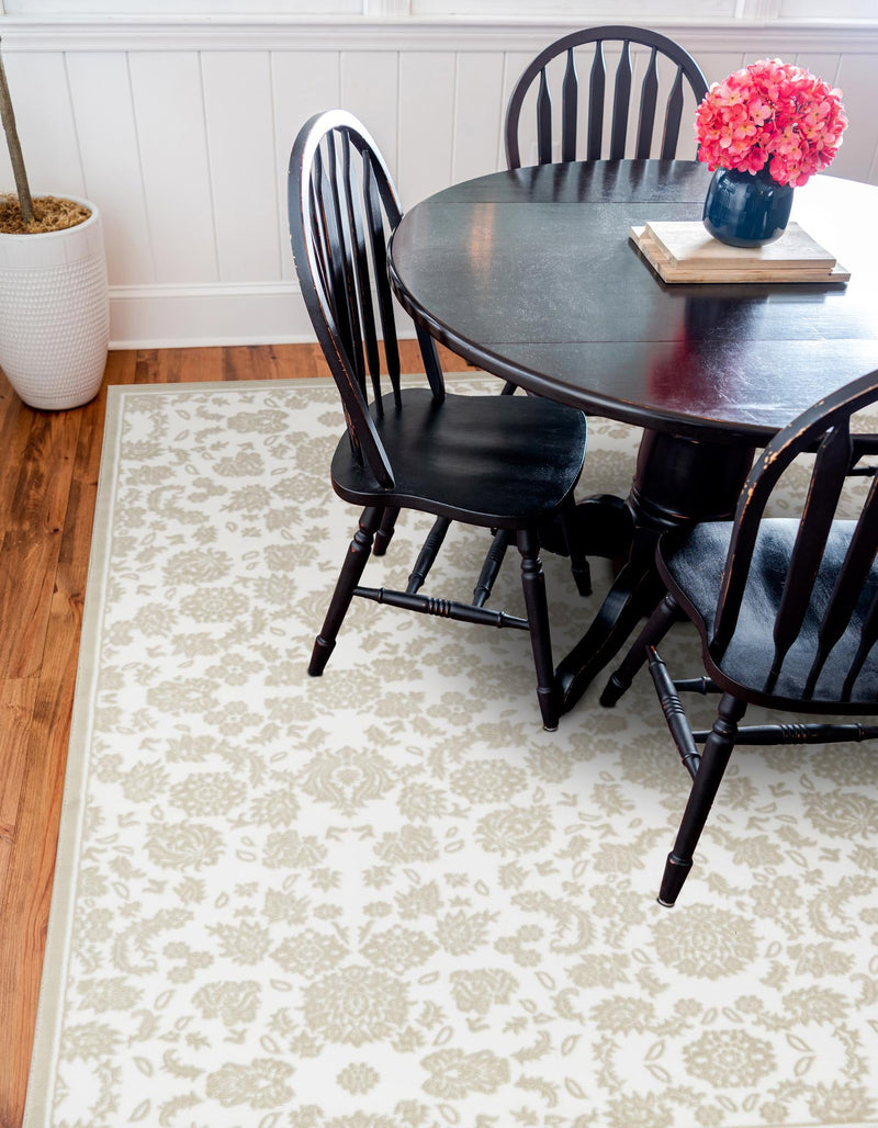 Andes Summit Collection Area Rug - Chimborazo Square Snow White lifestyle 38
