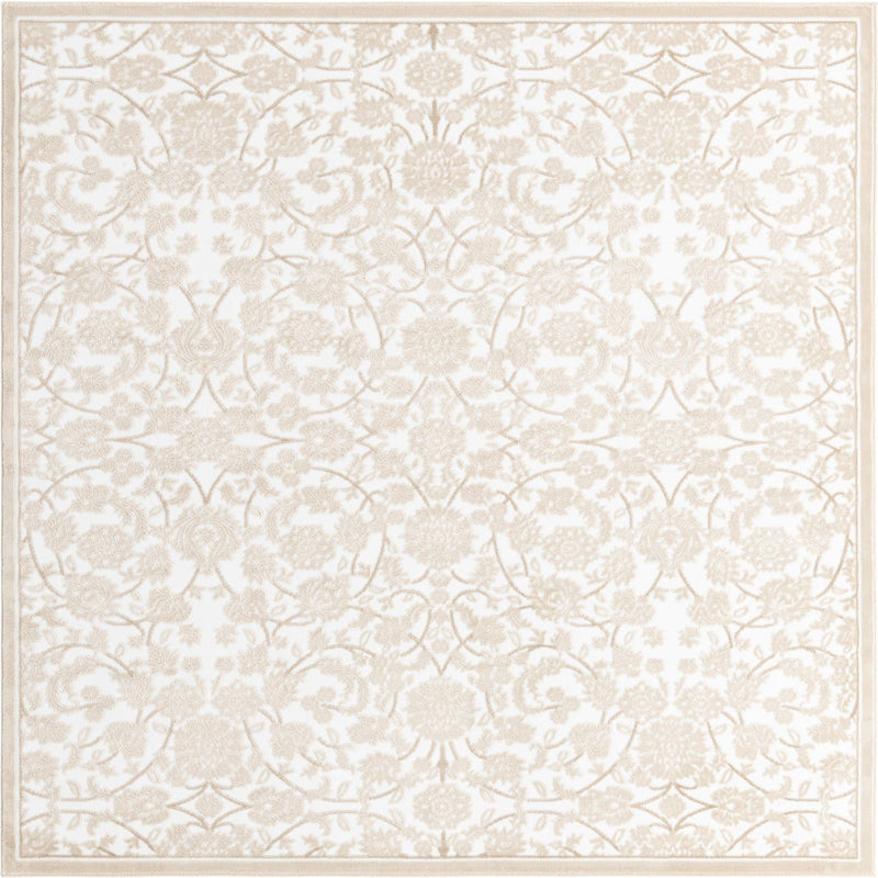 Andes Summit Collection Area Rug - Chimborazo Square Snow White lifestyle 11