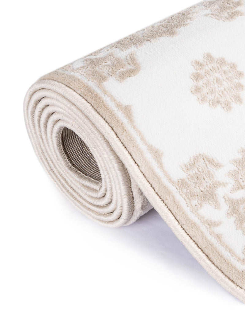 Andes Summit Collection Area Rug - Chimborazo Rectangle White Brown lifestyle 29