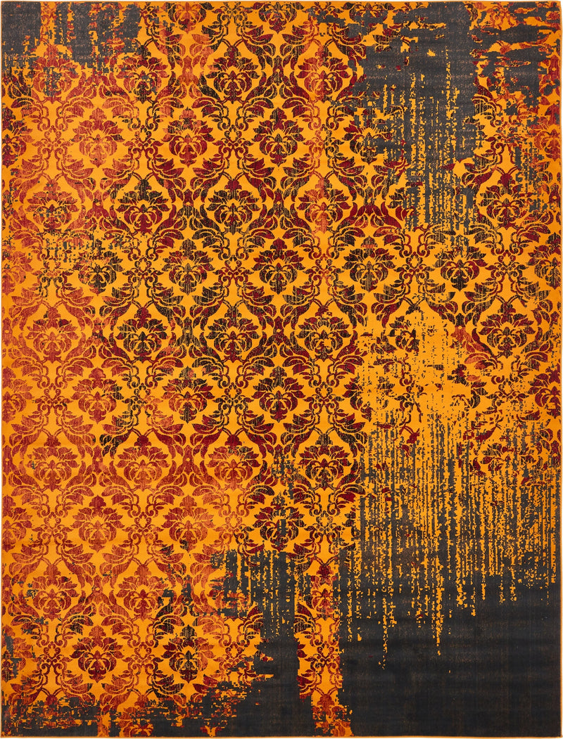 Ankara Elegance Collection Area Rug - Pamukkale Rectangle Orange Main