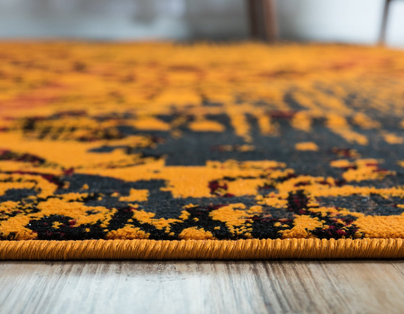 Ankara Elegance Collection Area Rug - Pamukkale Rectangle Orange lifestyle 5