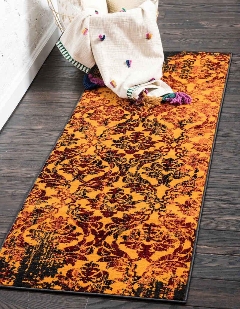Ankara Elegance Collection Area Rug - Pamukkale Runner Orange lifestyle 32