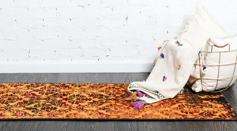 Ankara Elegance Collection Area Rug - Pamukkale Runner Orange lifestyle 39