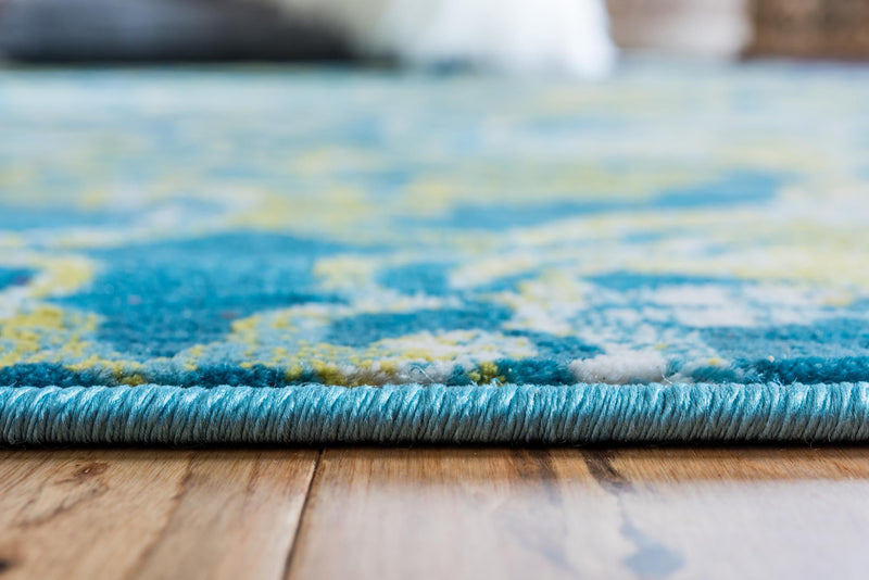Ankara Elegance Collection Area Rug - Pamukkale Rectangle Blue lifestyle 17