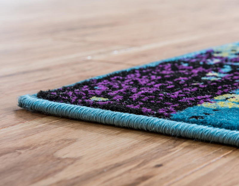 Ankara Elegance Collection Area Rug - Pamukkale Rectangle Blue lifestyle 3