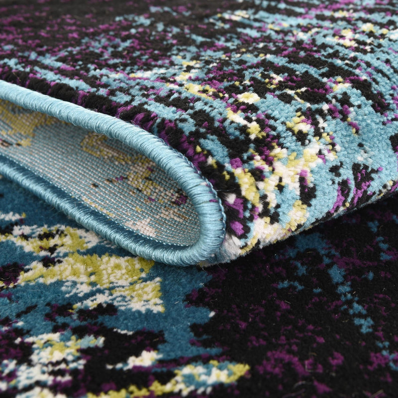 Ankara Elegance Collection Area Rug - Pamukkale Rectangle Blue lifestyle 8