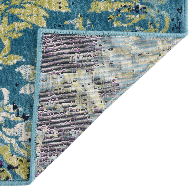 Ankara Elegance Collection Area Rug - Pamukkale Rectangle Blue lifestyle 11